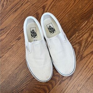 Cream Vans Slide Ons